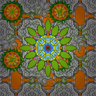 Suluboya kusursuz desen. Çiçek izi. Suluboya tarzında siyah, yeşil ve beyaz renkte çiçekler.