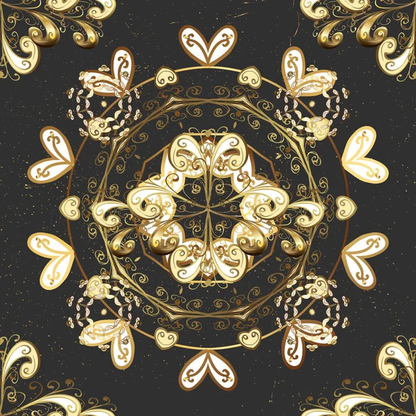 Paisleys Elegante Vector Floral Patrón Fondo Boceto Ilustración Con Vintage — Archivo Imágenes Vectoriales