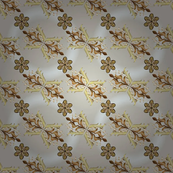 Vector Vintage Baroque Floral Seamless Pattern Gold 고급스럽고 왕족적 빅토리아 — 스톡 벡터