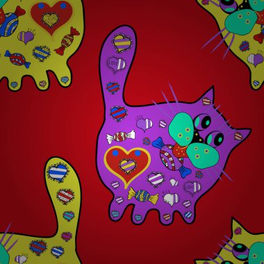 Soyut süper sevimli ve ilginç bir resim.