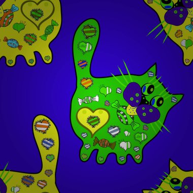 Soyut süper sevimli ve ilginç bir resim.