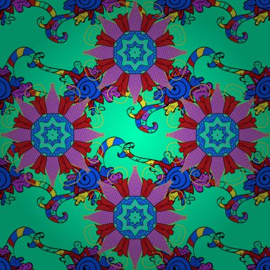 Vektör şirketi işareti, amblem, element. Butik, çiçekçi, iş yeri ve iç mekan için yumuşak renkli güzel dairesel logo. Soyut çiçeklerin etrafını sarın. Basit geometrik mandala logosu.