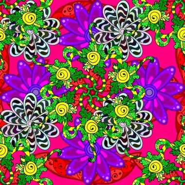 Suluboya desensiz çiçek buketi. Moda baskısı. Çiçeğin suluboya çizimlerinin mükemmel deseni. Ton halinde. Dekorasyon ve tasarım için güzel desen.