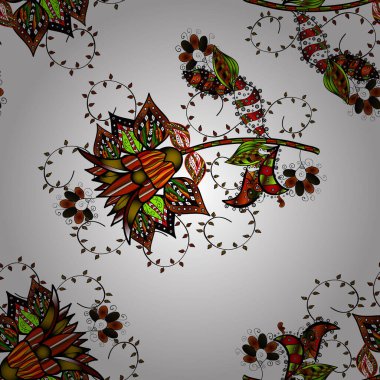 Çiçekler suluboya desenli. Vektör Biçimli kumaş deseni.