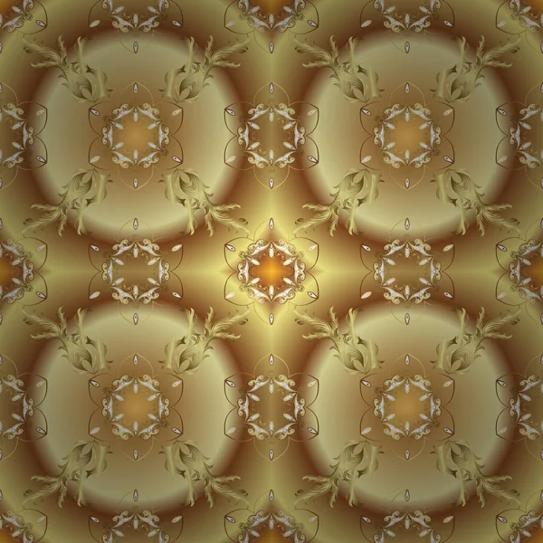 Κλασικό Διάνυσμα Χρυσό Μοτίβο Floral Στολίδι Μπροκάρ Ύφασμα Μοτίβο Γυαλί — Διανυσματικό Αρχείο