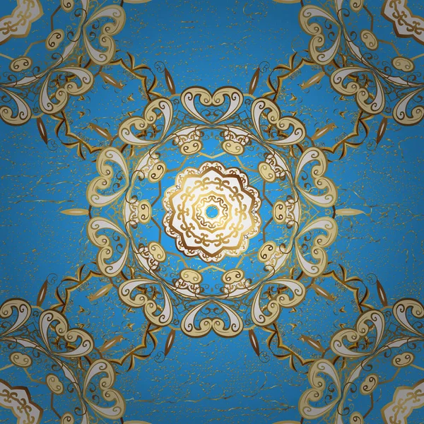 Sans Couture Motif Vectoriel Oriental Avec Arabesques Éléments Floraux Classique — Image vectorielle