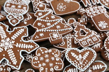 Noel el yapımı gingerbread çerezleri