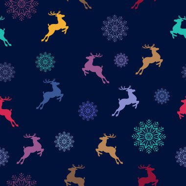 Noel seamless modeli. Noel simgeler. Vektör çizim