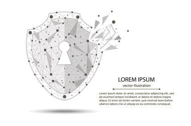 Güvenlik ihlali - Infographical kavramı. Siber Güvenlik Teknoloji temalı grafik tasarım.