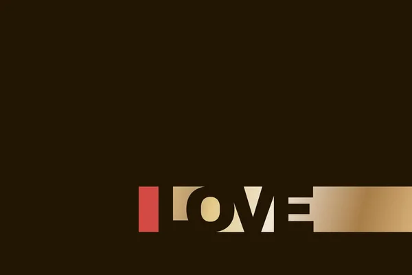 Abstraktní text design láska — Stockový vektor