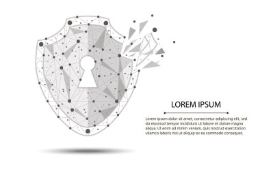 Güvenlik ihlali - Infographical kavramı. Siber Güvenlik Teknoloji temalı grafik tasarım.