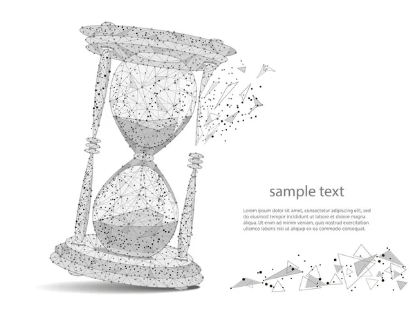 Abstract ontwerp van zandloper, in de vorm van lijnen en punten — Stockfoto