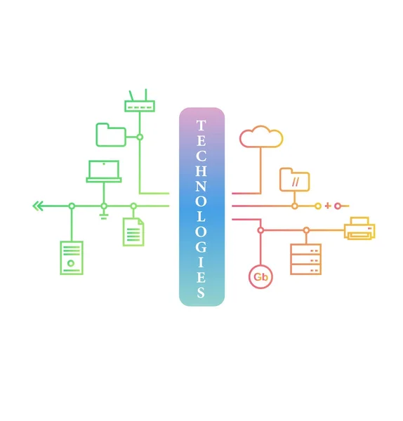 Ikon, a honlapon és a mobil alkalmazás. Lapos kivitel. Kommunikációs technológia. — Stock Vector