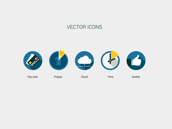 Définir des icônes isolées pour web. Affaires et communication . — Image vectorielle