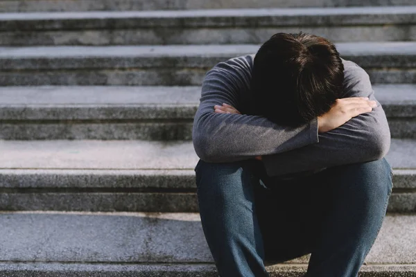 Unemployed People Crisis Despair Stress People Compression Office Feel Stressful — Stock Photo, Image