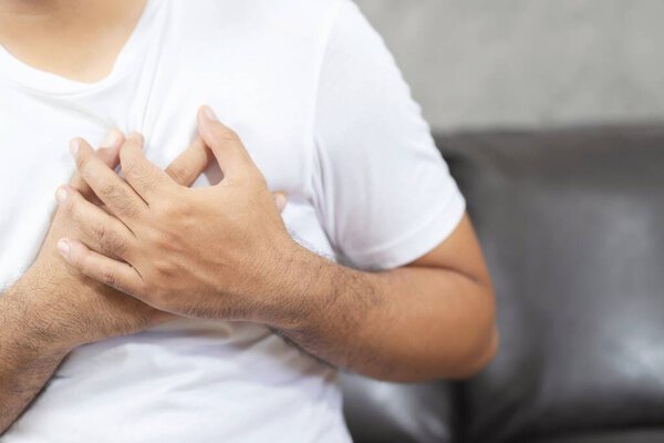 A man with a heart attack