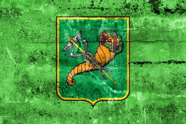 Kirli duvara boyalı Kharkiv (Kharkov), Ukrayna, bayrağı