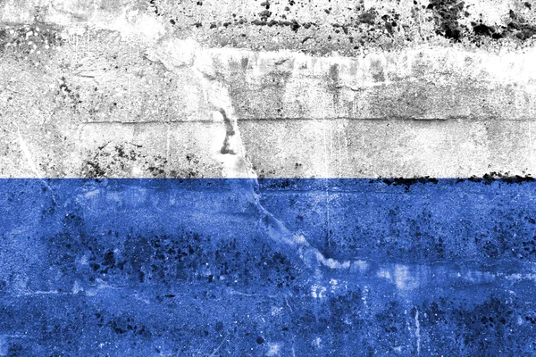 Bandera de Cracovia, Polonia, pintada en la pared sucia —  Fotos de Stock