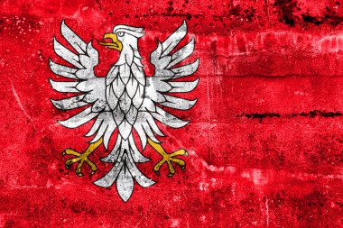 Masovian Voyvodalığı, Polonya, bayrağı kirli duvara boyalı