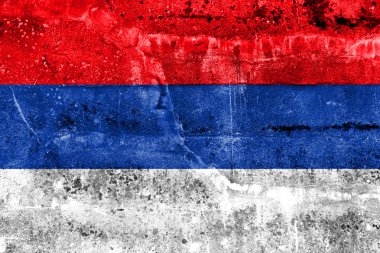 Misiones Eyaleti, Arjantin, bayrağı kirli duvara boyalı