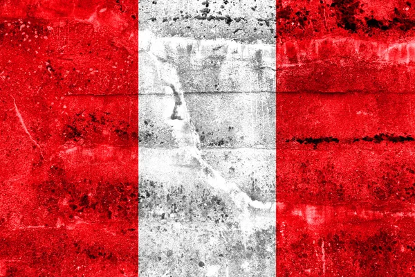 Mons, Belçika, bayrağı kirli duvara boyalı — Stok fotoğraf