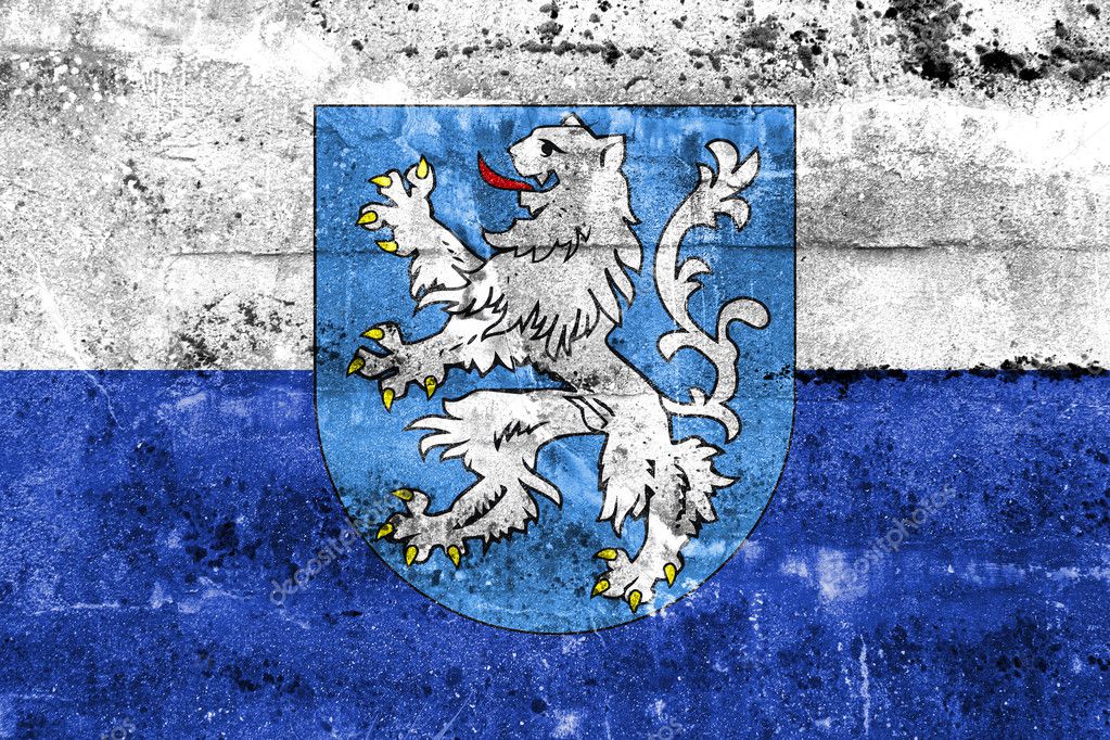 Flag of Mlada Boleslav with Coat of Arms, Czechia