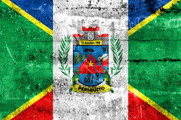 Flaga Brazylii, Periquito, malowane na brudne ściany — Zdjęcie stockowe