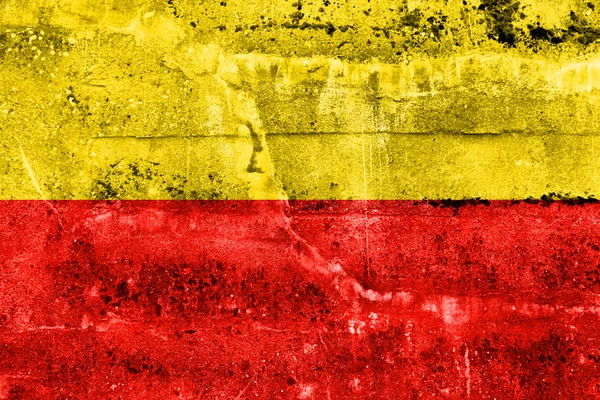 Bandera de Praga, Chequia, pintada en la pared sucia — Foto de Stock