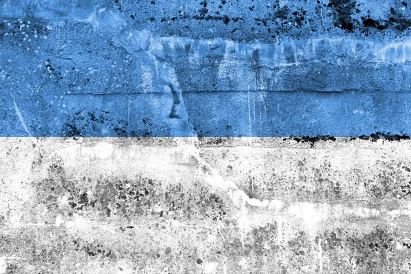 Flag of Puno, Peru, painted on dirty wall — Stock Photo, Image