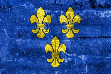 Wiesbaden, Almanya, bayrağı kirli duvara boyalı