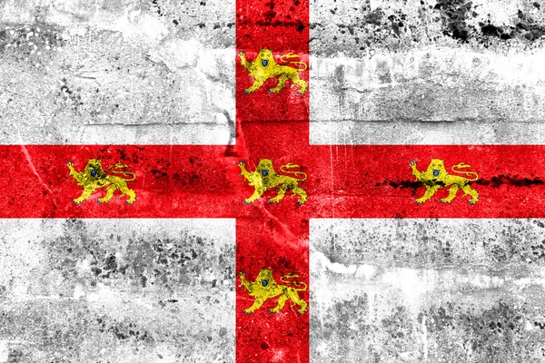 Bandeira de York, England, UK, pintada na parede suja — Fotografia de Stock