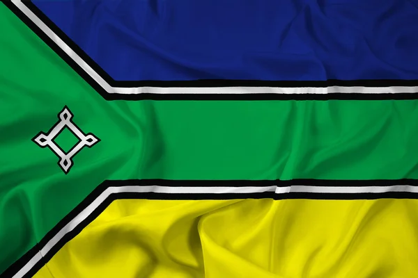 Waving Flag of Amapa State, Brazil — Stock Photo, Image