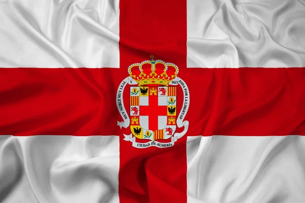 Mávání vlajkou Almeria, Španělsko — Stock fotografie