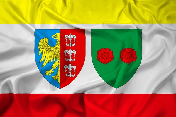 Mávání vlajkou Bielsko-Biala, Polsko — Stock fotografie