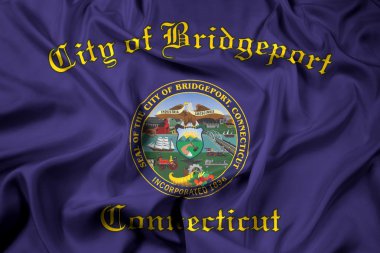 Bridgeport, Connecticut, ABD bayrağı sallayarak