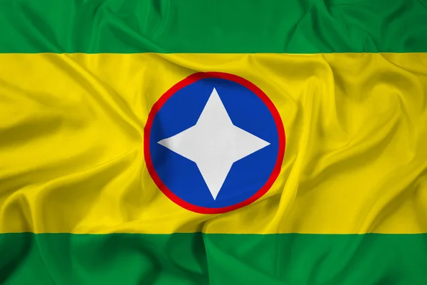 Bandeira ondulante de Bucaramanga, Colômbia — Fotografia de Stock