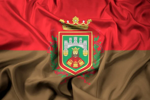 Integetett zászló, Burgos, Spanyolország — Stock Fotó