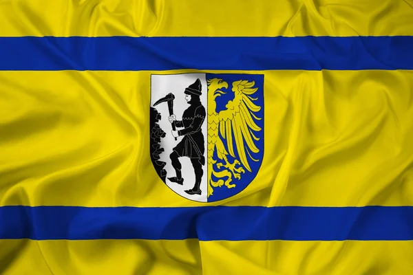 Waving Flag of Bytom, Poland — Stock Photo, Image