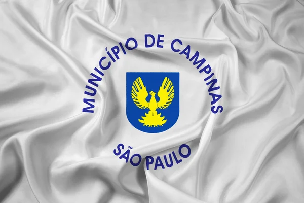 Flagge schwenkend von campinas, São Paulo State, Brasilien — Stockfoto