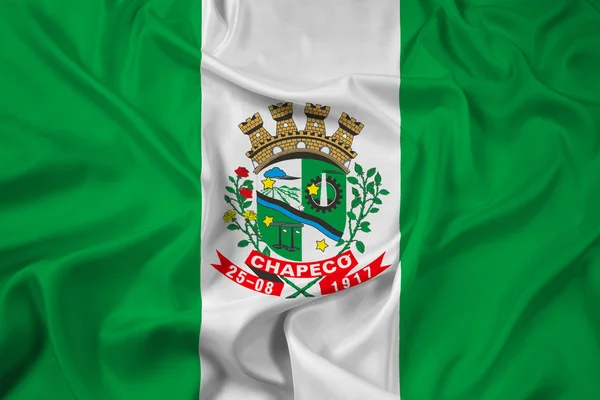 Chapeco、ブラジルの旗を振っています。 — ストック写真