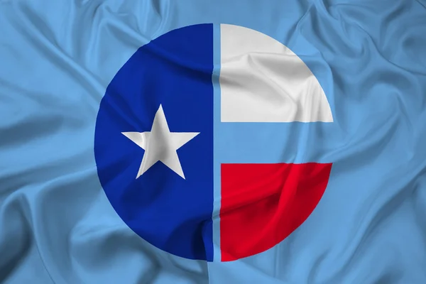 Collin County, Texas, ABD bayrağı sallayarak — Stok fotoğraf