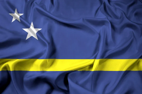 Wapperende vlag van Curaçao — Stockfoto