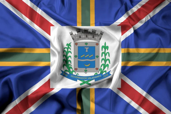 Bandiera del Governatore Valadares, Stato del Minas Gerais, Brasile — Foto Stock