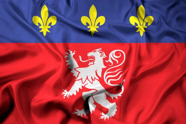 Mávání vlajkou Lyonnais, Francie — Stock fotografie