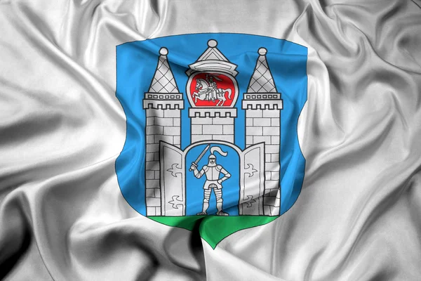 Bandeira ondulante de Mogilev, Bielorrússia — Fotografia de Stock