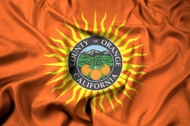 Orange County, Kaliforniya, ABD bayrağı sallayarak