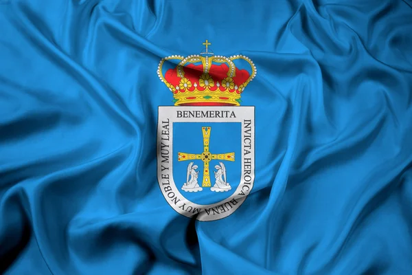 Κυματίζει σημαία του Οβιέδο, Ισπανία — Φωτογραφία Αρχείου
