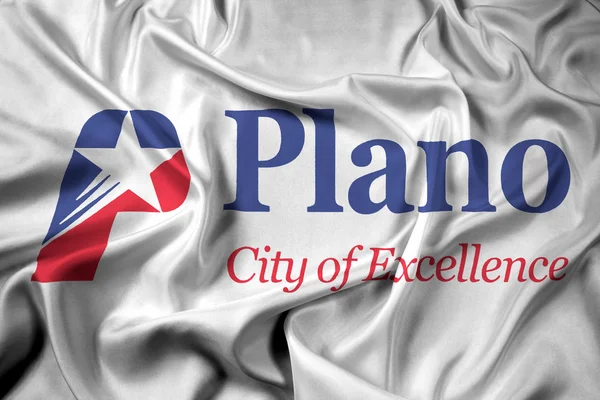 Bandera ondeante de Plano, Texas, EE.UU. — Foto de Stock