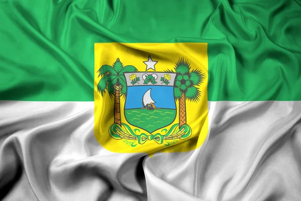 Waving Flag of Rio Grande do Norte State, Brazil — Stock Photo, Image