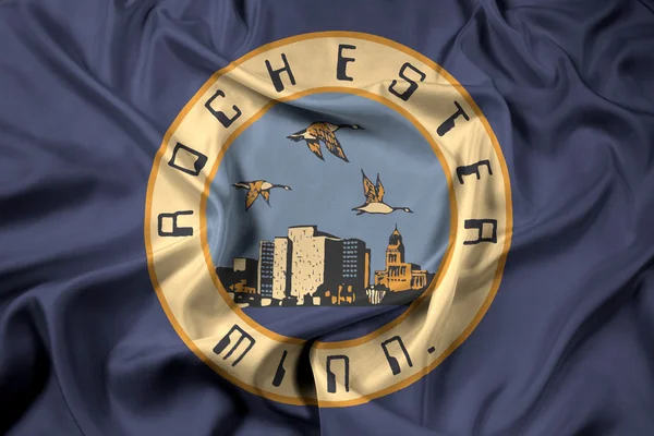 Viftande flagga i Rochester, Minnesota, Usa — Stockfoto